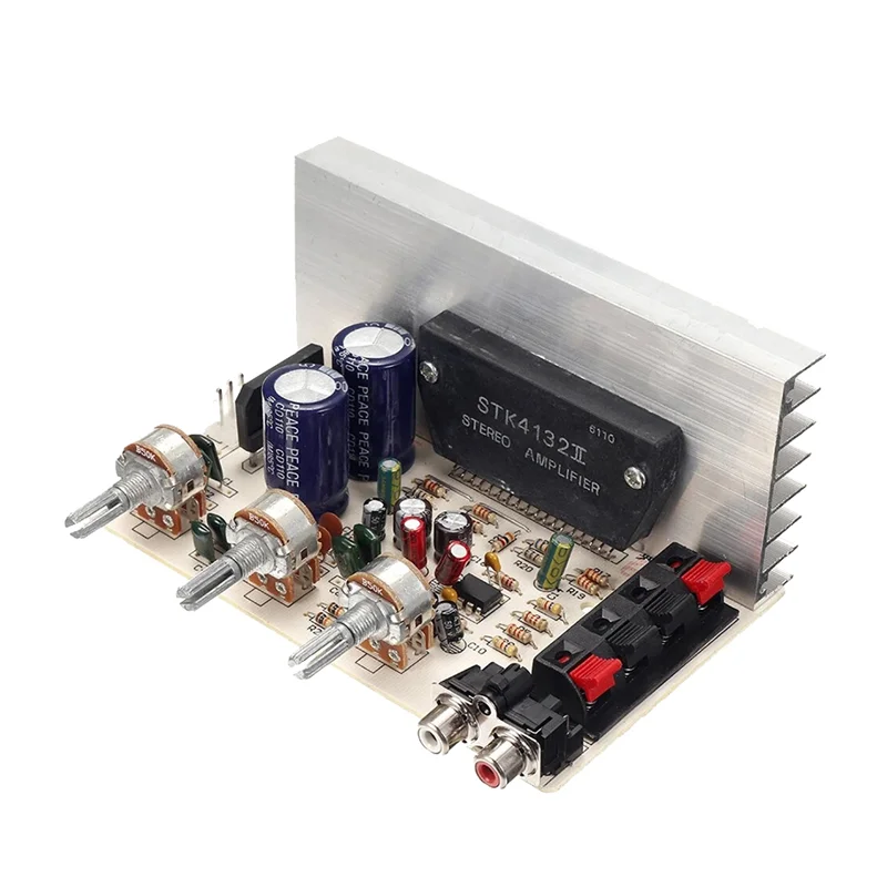 DX-0408 STK Amplifier Board 50Wx2 Dual Channel Amplifier Board AC Dual 15V-18V DIY Amplifier