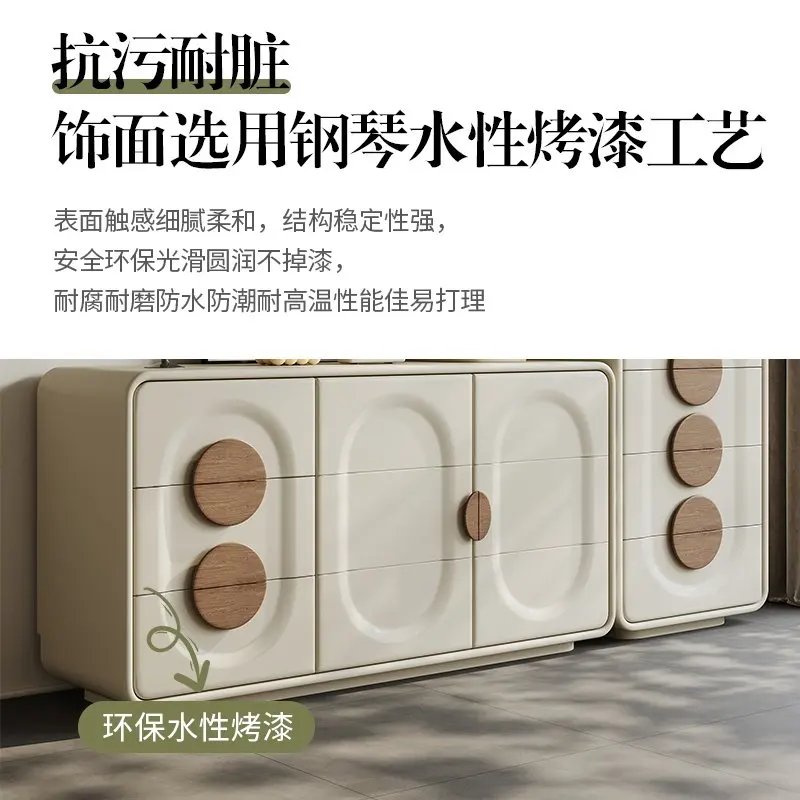 Living room vertical cabinet partition sofa wall side cabinet bedroom solid wood bedside storage cabinet