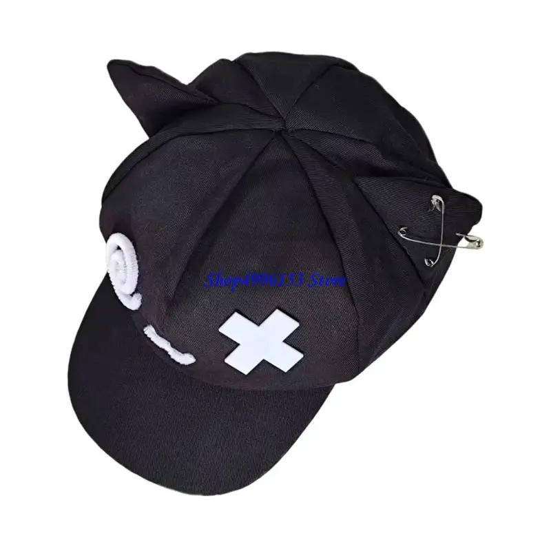

Q0KE Anime Themed Adjustable Cats Ear Hat Emoticon Design Soft Polyester Fabric