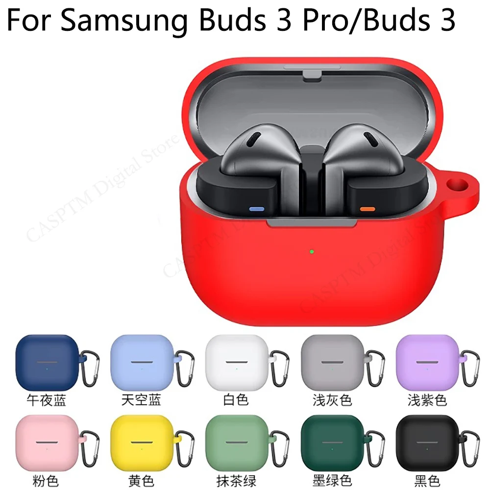 For Samsung Galaxy Buds 3 Pro Case Soft Silicone Cover For Samsung Buds3 Pro Buzz 3 Pro Cases Charging Bag Headset Sleeve Funda