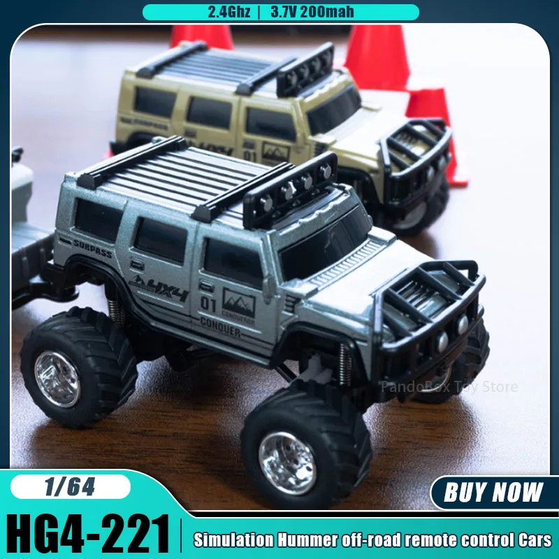1/64 RC Car Mini HG4-221 Off-Road Vehicle Simulation Hummer 2.4G