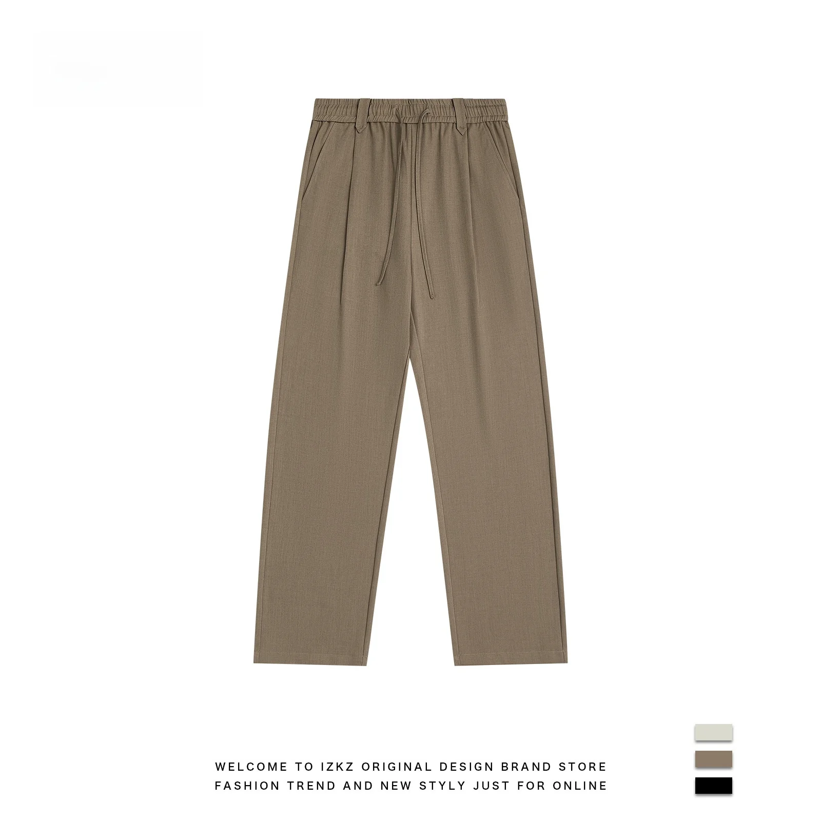 

Summer New Bla Label Luxury Silk Casual Pants mat Pure Color Drapey Ele Long Pants Faion Urban Sle Loose Fit