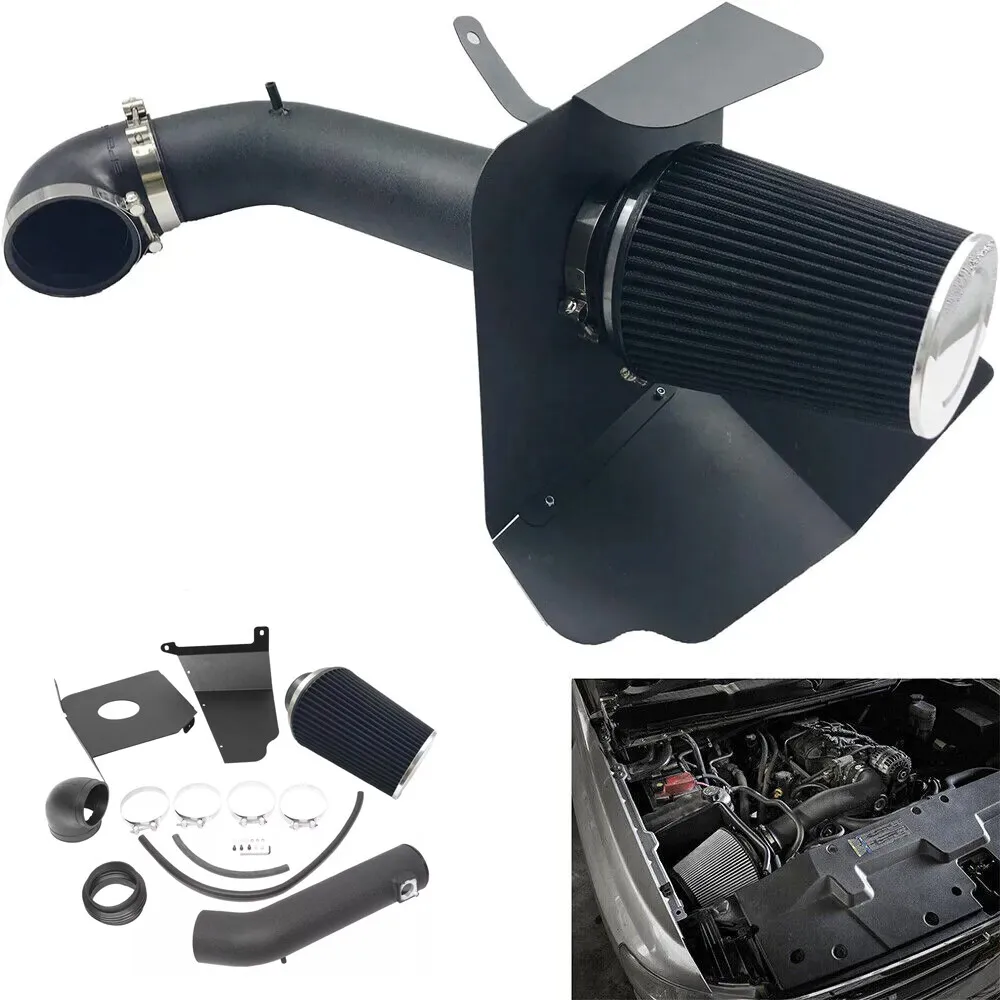 Kaltlufteinlass-Kit + Hitzeschild für 09–13 Chevy/GMC 1500 V8 4,8 l/5,3 l/6,0 l für 2009–2014 Cadillac Escalade mit 6,2 l V8-Motor