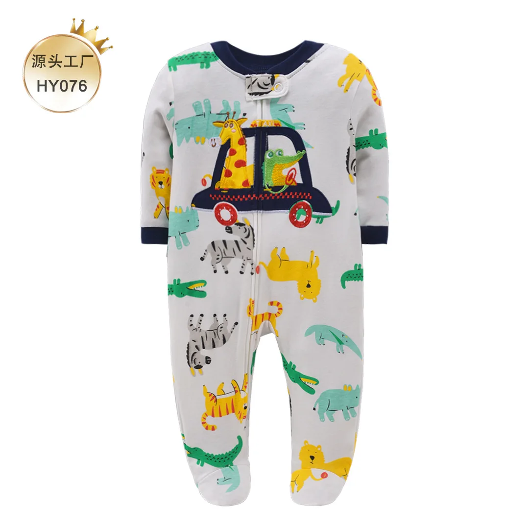 New Baby Pajamas Zipper Cotton Romper Foot Cover Newborn Boys Jumpsuit Bebe Items Girls Outfit 0-12m