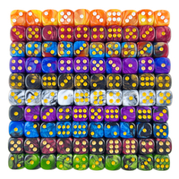 Premium Quality Round Dot D6 Dice Set for Table Board Gaming - 12mm Mixed Color, Pack of 10