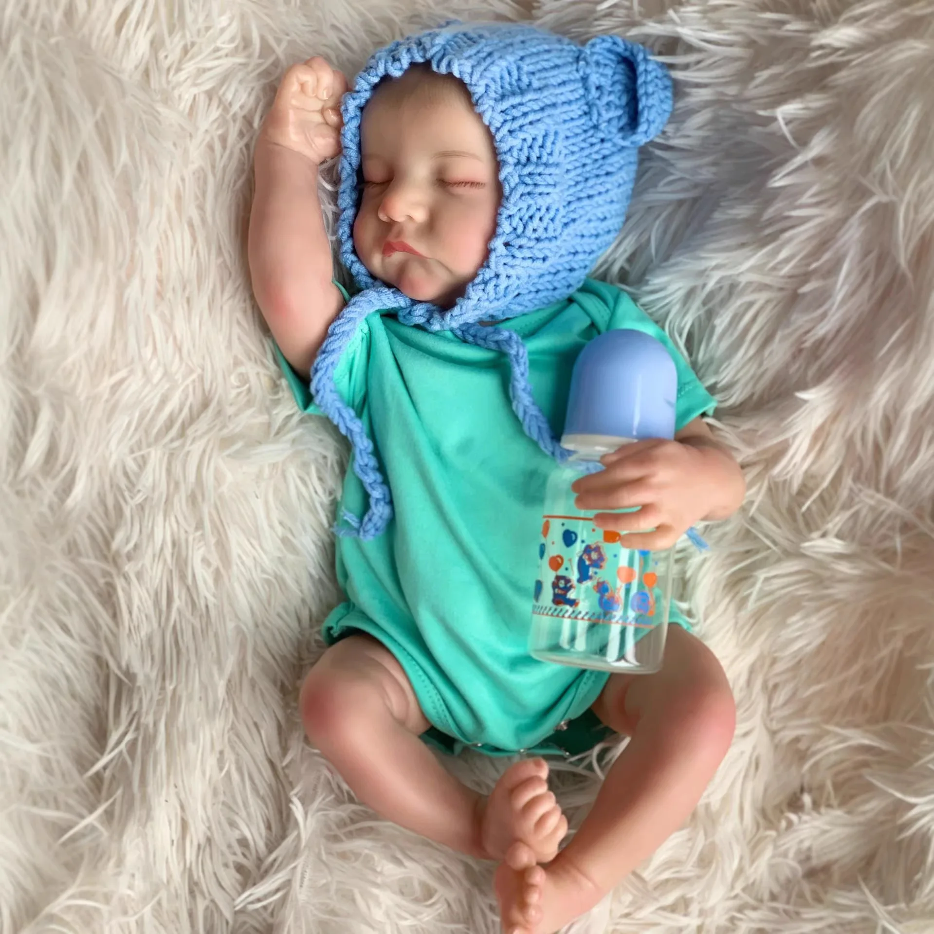 Poupée reborn de 46 cm (18 pouces) avec corps en caoutchouc, peau 3D réaliste, simulation haute fidélité des couleurs, veines et traces de sang visibles