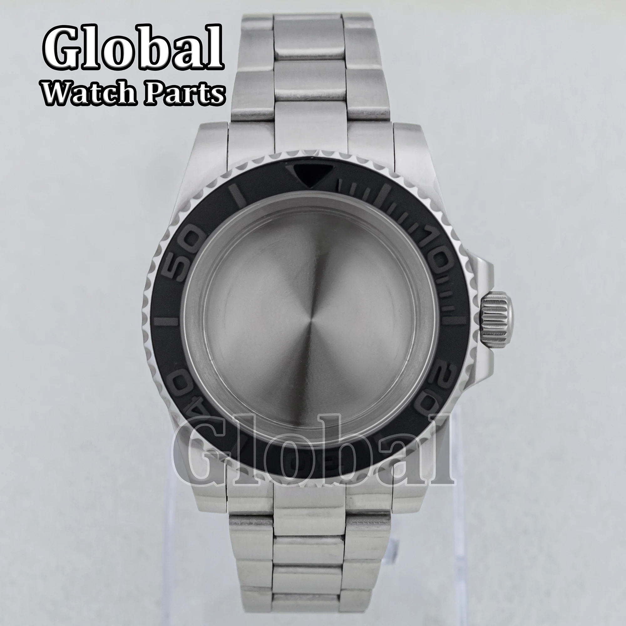 NH35 حافظة ساعة من الفولاذ المقاوم للصدأ لـ SUB GMT حزام سفلي صلب من زجاج الياقوت تعديل ملحقات الساعة تناسب حركة NH36