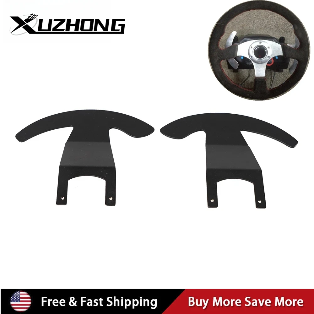 

2 Pieces Easy to install Heavy Duty Paddle Shifter Upgrade Steering Wheel Controller concave Fits for Logitech G25 G27