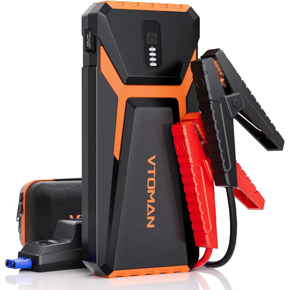 

Portable 12V Lithium Jump Starter with Type-C Quick Charge for Gasoline and Diesel Engines