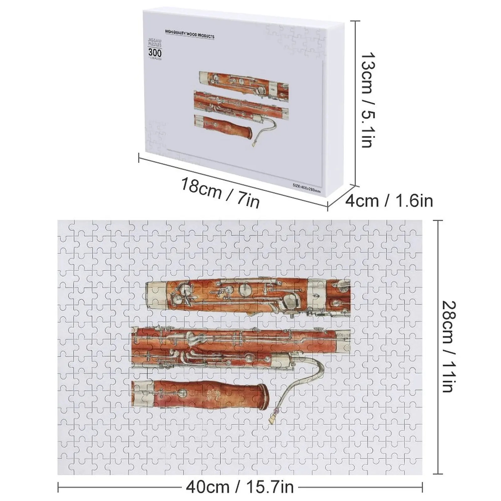 바순 직소 퍼즐 나무 사진 맞춤형 퍼즐