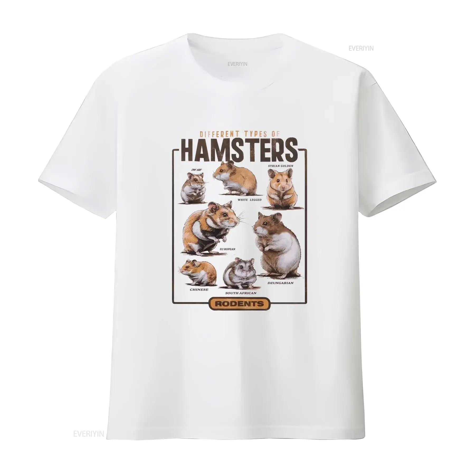 Different Hamster Types T Shirt By Goodie Two Sleeves 2025 Size S to 5 XL vintage Washed designer clothes Top For Everyday Wear