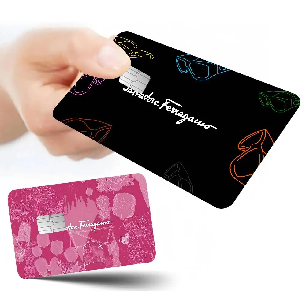 S-Salvatore F-Ferragamo Game Film Cover Sticker Case For Small Chip Credit Debit Card Front Side