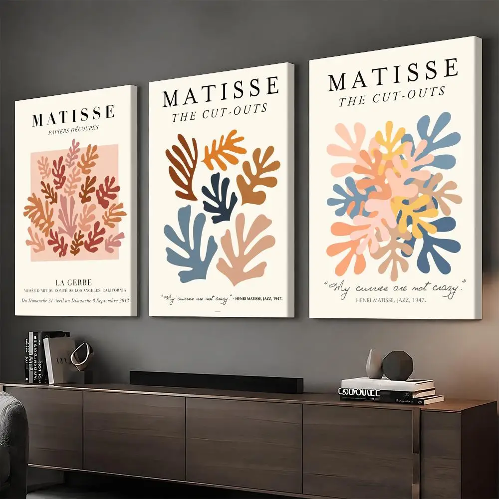 Henri M-Matisse Nordic Art Painting Calligraphy HD Modern Style Inner Frame Canvas Bedroom Room Hallway Wall Art Decor