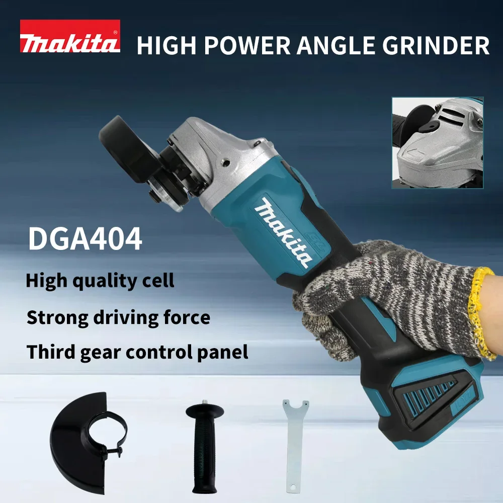 Makita 18V 125mm DGA404 Brushless Electric Angle Grinder High Power Rechargeable Lithium Cutting Polishing Machine
