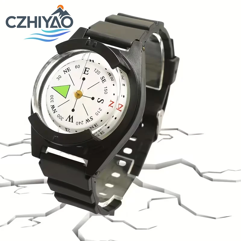 CZHIYAO Precision Damping Fluid Compass Outdoor Wearable Wrist Compass for Camping,Hiking,Travel,Climbing Survival -ABS Material
