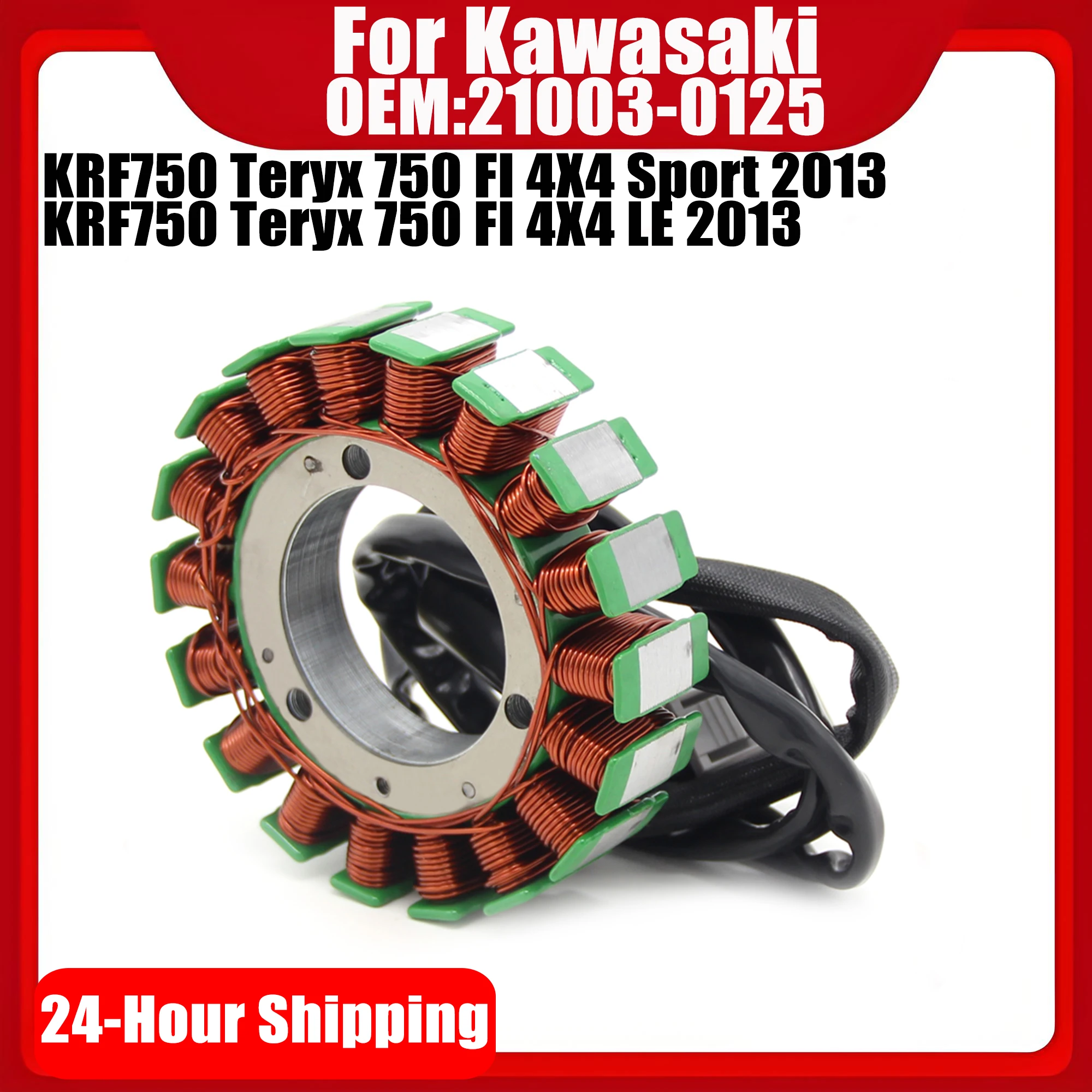 Bobina do Estator do Gerador de Motocicleta para Kawasaki KRF750 Teryx 750 FI 4X4 Sport/KRF750 Teryx 750 FI 4X4 LE 21003-0125