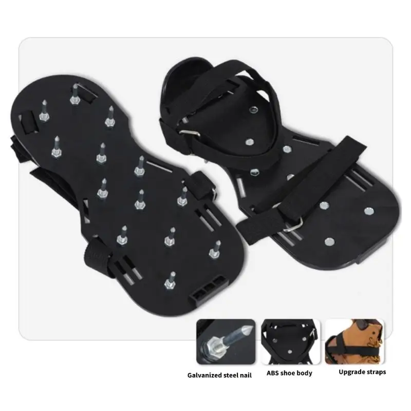 652F Adjustable Straps Garden Spikes Shoes Heavy Duty ABS Base 28MM Length