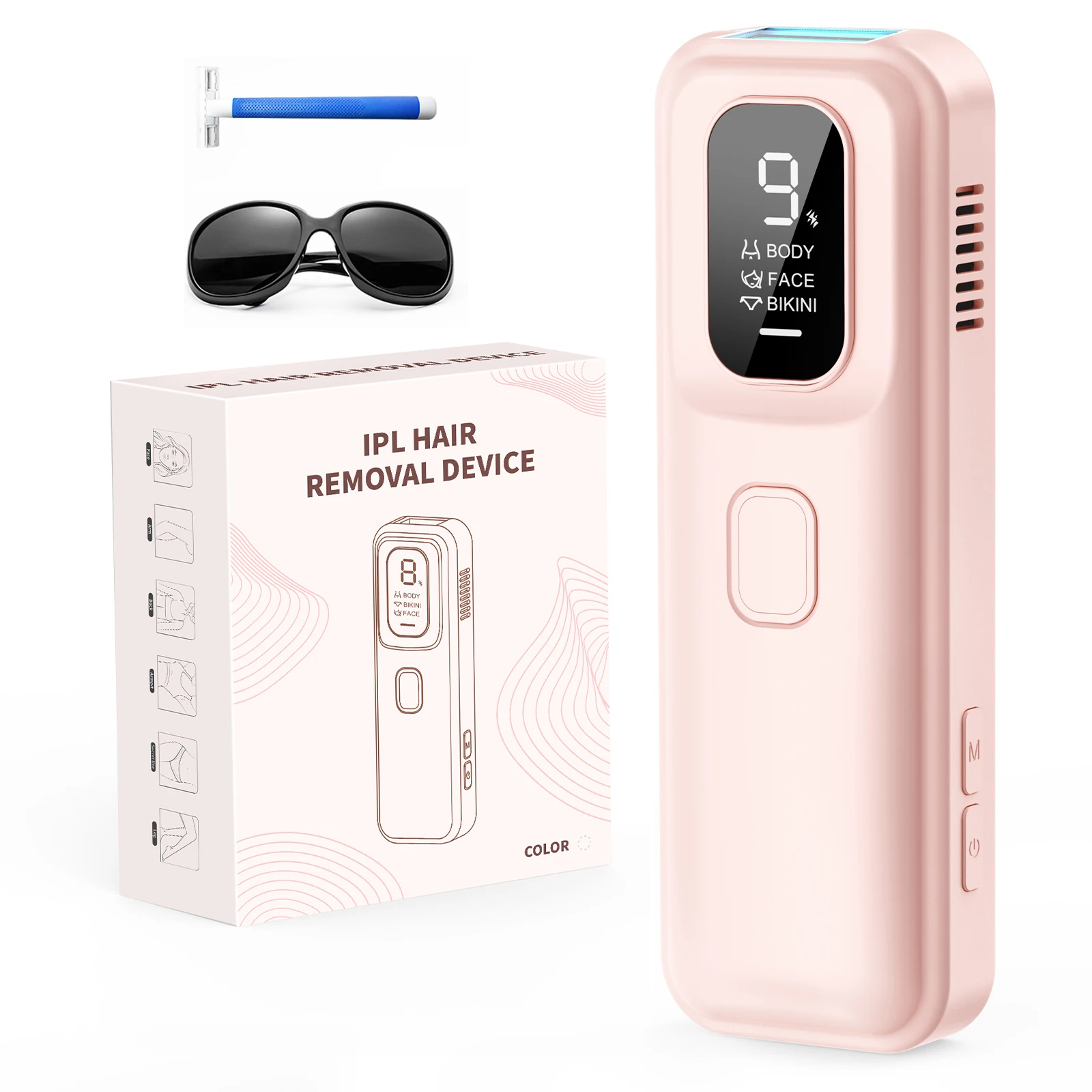 

999900 Flash IPL Перманентная лазерная эпиляция, импульсный депилятор, триммер для бикини, электрический лазерный фотоэпилятор для женщин