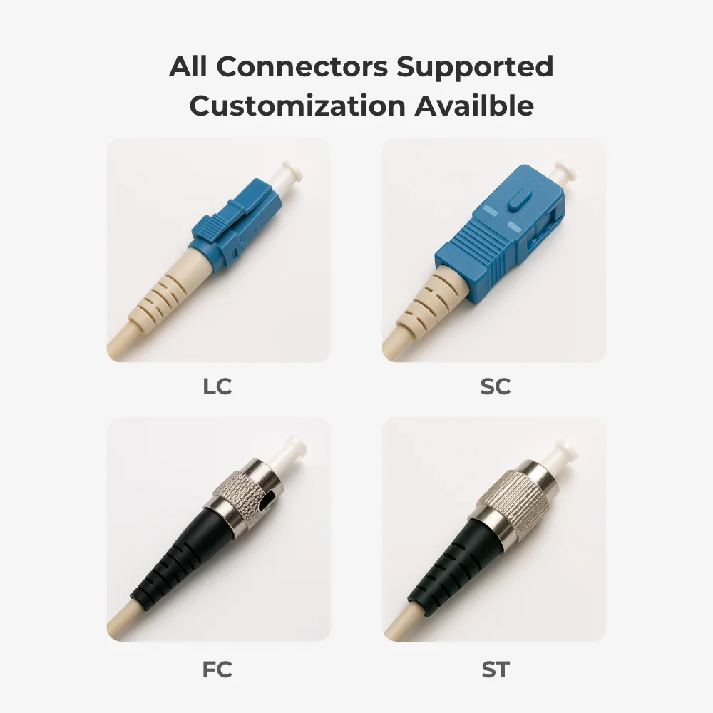 Core 4/6/8/12 200m LC-LC Armored Fiber Cables For LED Screens 10 Gigabits Wire Roulette TPU Jacket Rental Event LC SC FC ST