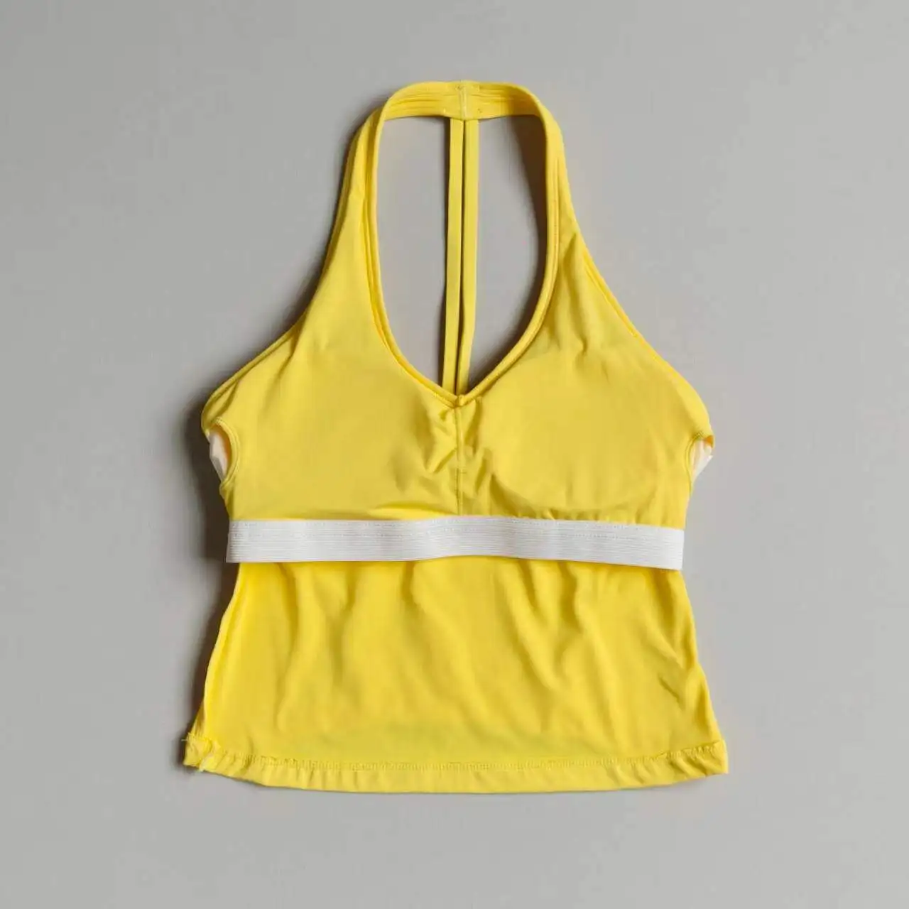 Yoga Wear with Chest Pads Women's Sports Back Bra Breast-retracting V-neck Halter Top Nude Outer Wear Fitness Running Fitness