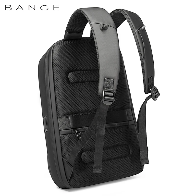 BANGE-Sacs à dos étanches antivol pour ordinateur portable, sac de voyage d'affaires rigide pour homme, USB, serrure personnalisée TSA, 15.6 pouces, nouveau design