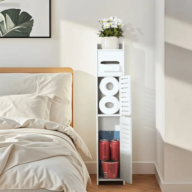 

3 Tier Slim Bathroom Storage Cabinets in Different Sizes, Collapsible Storage Cabinets, Narrow Bathroom Storage Cabinets, Slim P