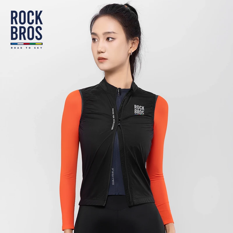 

ROCKBROS Road To Sky Cycling Vest Windproof Sports Vest Road Bike Sleeveless Cycling Jersey Summer Sleeveless Windproof Vests
