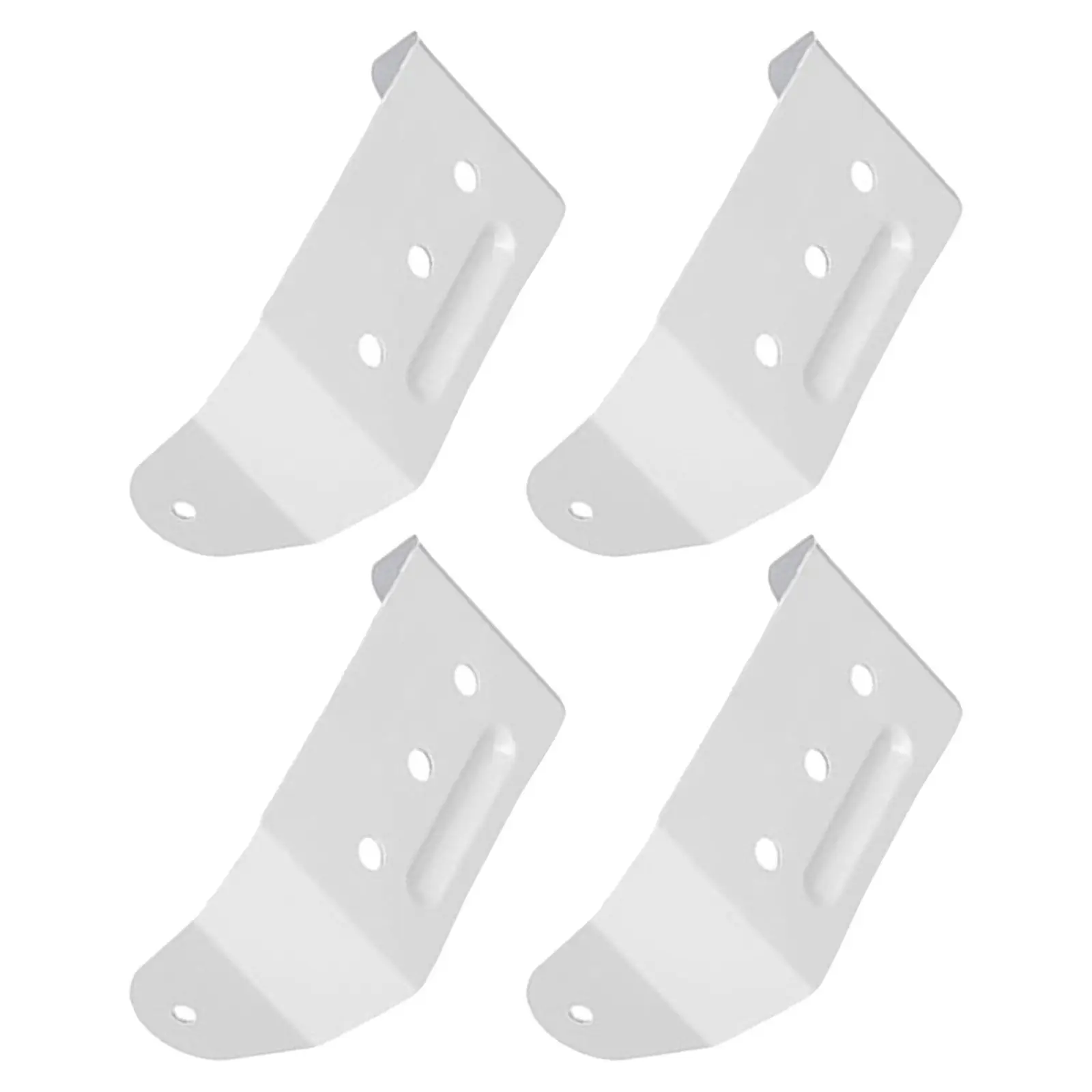 4Pcs Aluminum Downspout Brackets Hidden Clips 2x3 Inch Rain Gutter Support Strap Wall Mount Hardware Home Use Down Spout Holder