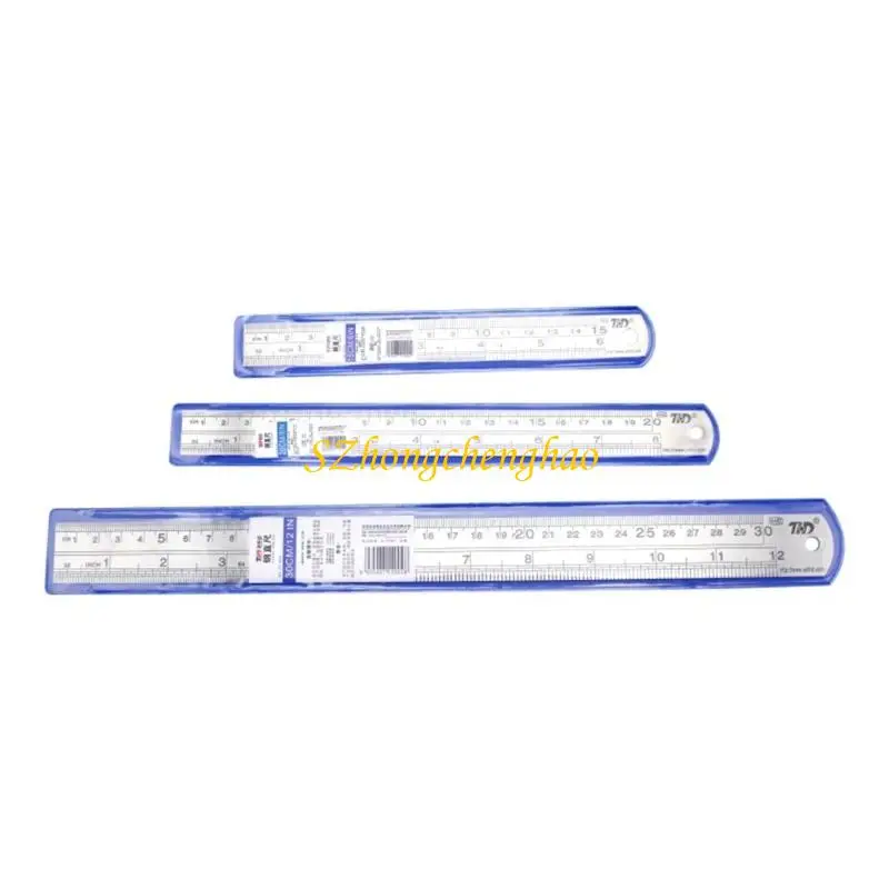 Penguasa Stainless Steel Metal Steel Steel Straight Ruler 601D