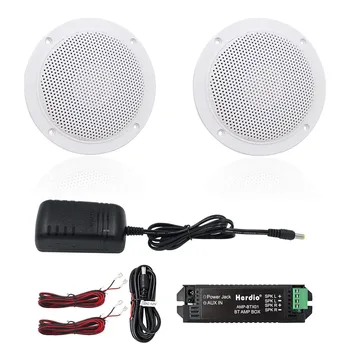 Herdio 160W 4 Inch Waterproof Built In Digital Class Amplifier Bluetooth Compatible Ceiling Marine Speaker For Indoor Outdoor