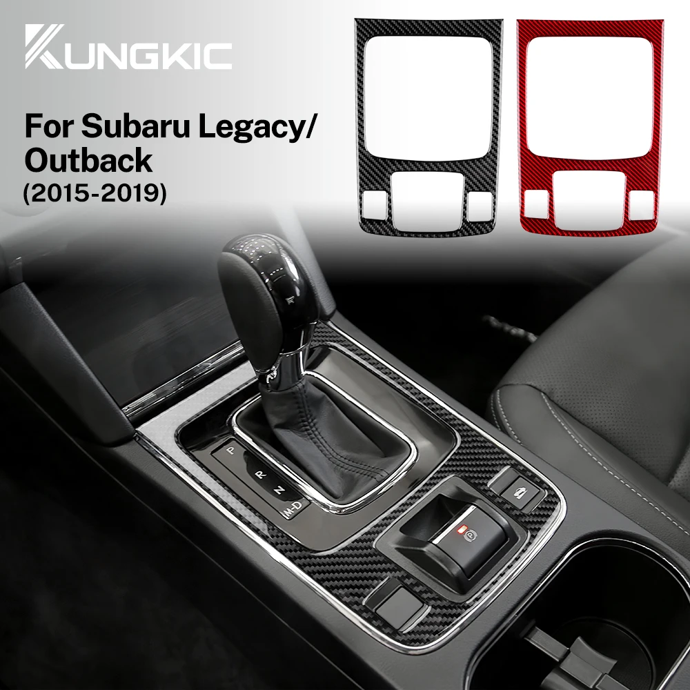 

For Subaru Legacy Outback 2015-2019 Real Soft Carbon Fiber Gear Shift Panel Trim Accessories Wear Resistant Scratch Resistant
