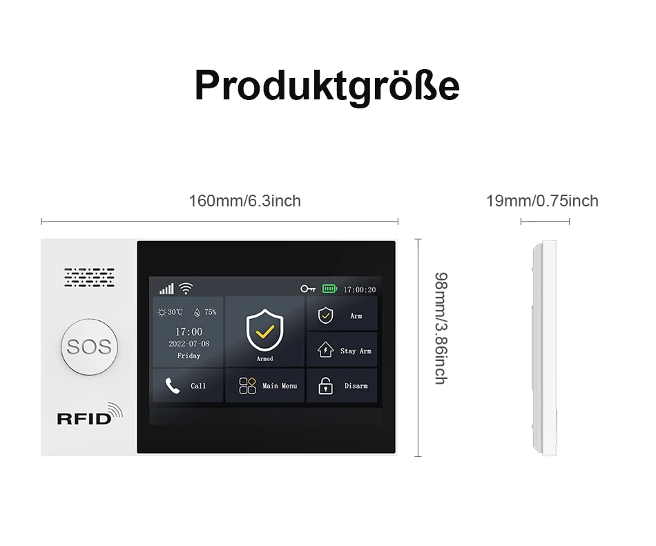 PGST Alarmanlage Einbruchschutz WiFi 2G GSM Works with Tuya Smart Life kabelloses Sicherheits Set für Zuhause Gewerbe Tür Fenster Sensoren Fernüberwachung per Smartphone – Detail 17