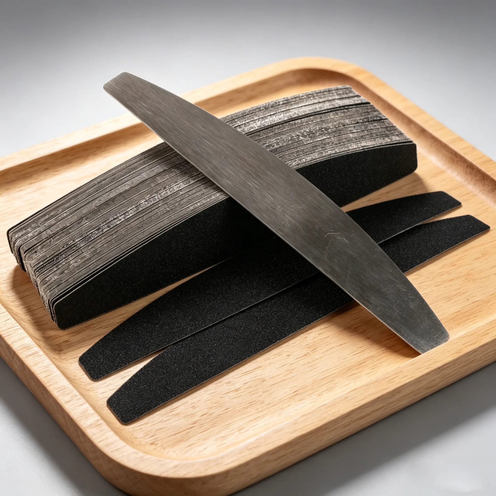 50/100Pcs Black Self Adhesive Replacement Sandpaper Pads 100/180/240 Grit Disposable Refill Sand Sheets 1PC Metal Nail File Base