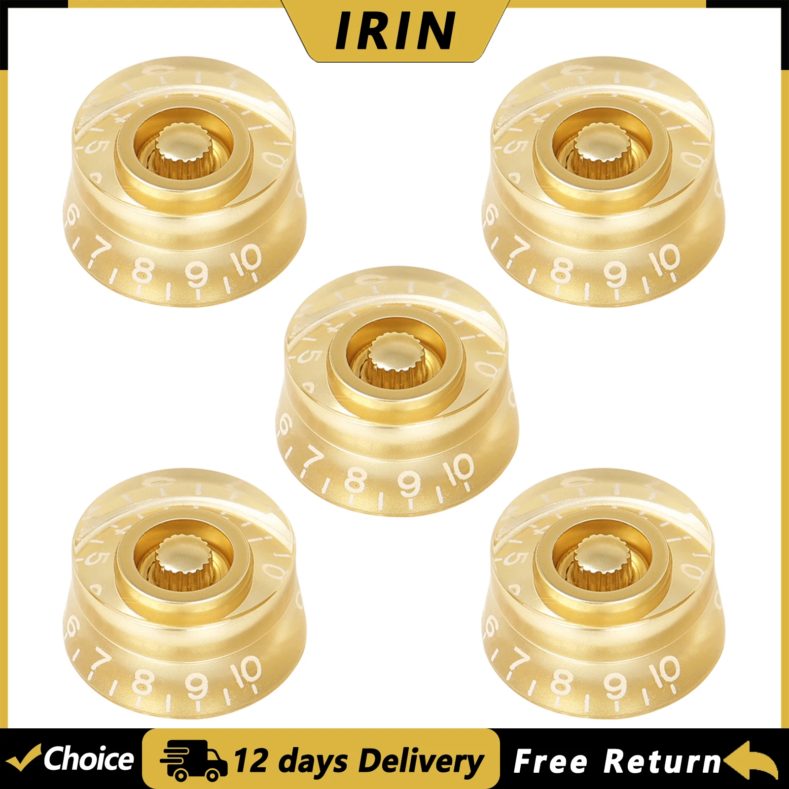 IRIN 1/5/10Pcs Guitar Control Knobs ABS Volume Tone Knob Cap Electric Guitar Replacement Parts Musical Instrument Accessories