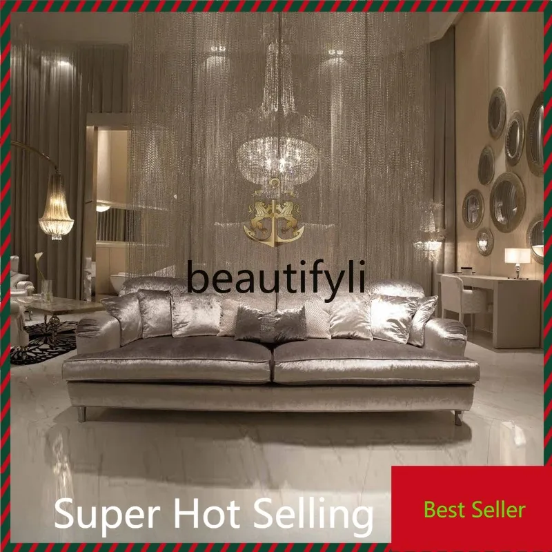 G80 Three-person sofa Hong Kong-style light luxury leisure sofa full soft bag