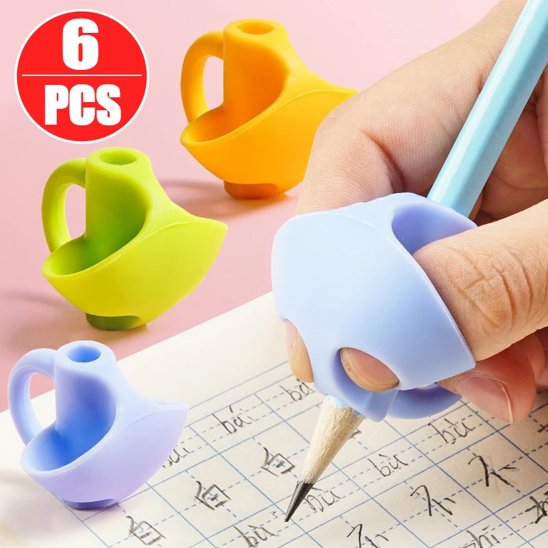 

Child Pen Grips Silicone Three-finger Grip Posture Corrector Student Writing Posture Correction Learning Stationary Supplies