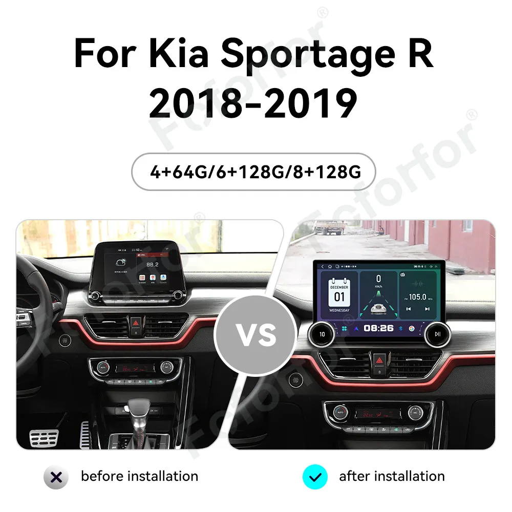 Luxury Premium 11.5 Inch Android 15 HD Touch Screen Wireless CarPlay Android Auto GPS Head Unit For Kia Sportage R 2018-2019