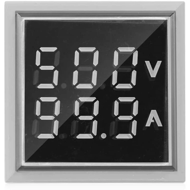 VENDITA CALDA Display di tensione CA Display digitale a LED Indicatore di amperometro di tensione CA 22 mm 0-100 A Monitor bianco