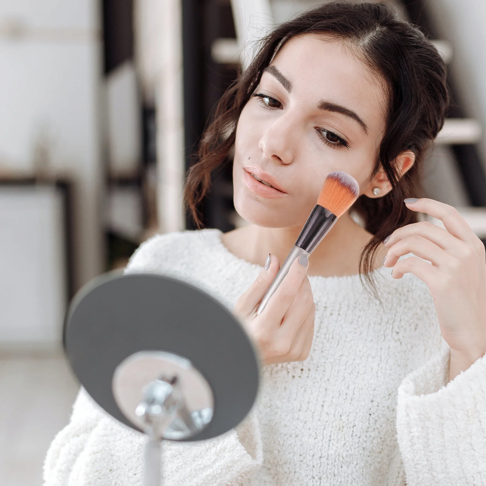 Set da 14 pezzi Pennello assortito con manico per donna Pennelli per donna Uso quotidiano Strumenti per pennelli per trucco dorato