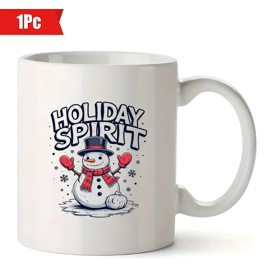 11oz Christmas Snowman Themed Cup Family Office Holiday Gift Kids Cup Must-Have for Christmas