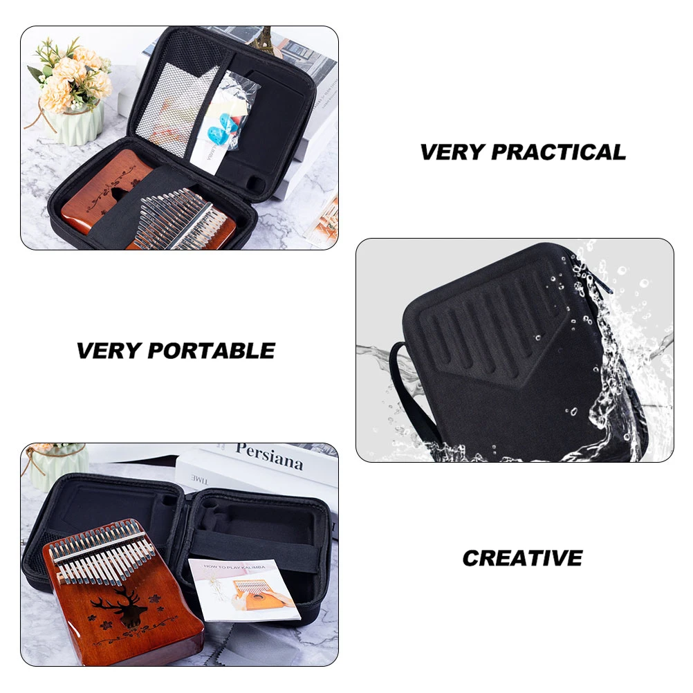 

Waterproof Thumb Piano Box Kalimba Pouch Shockproof Bag Storage EVA Musical Instrument Composite Portable Case