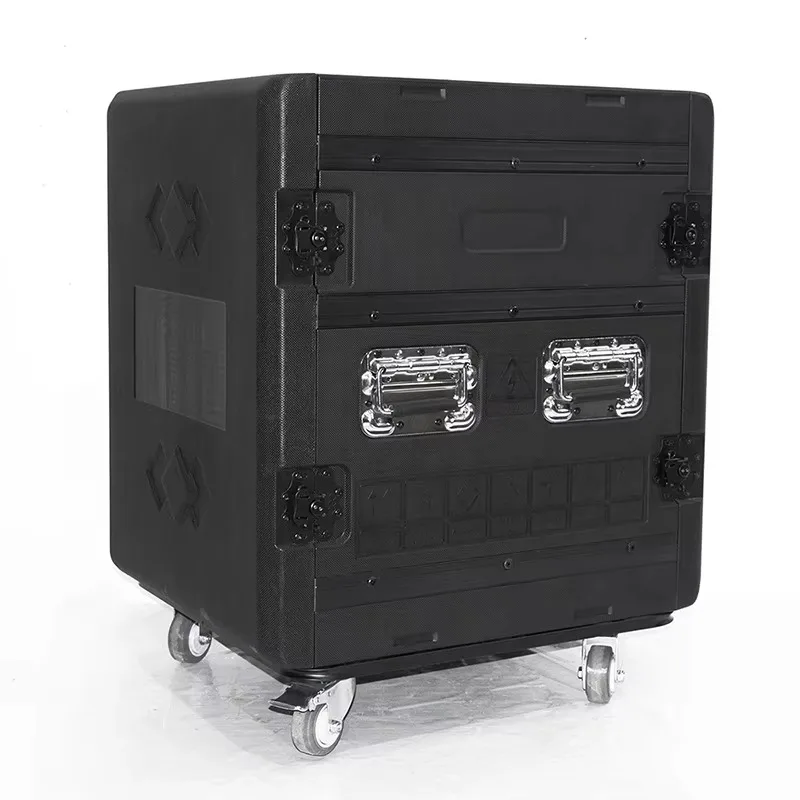 Plastic Shipping Shockproof 12U 14U Rack Case Hard Plastic Tool case Flight Case