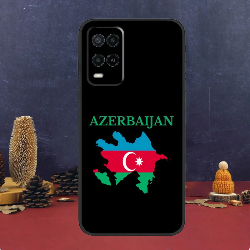 Azerbaijan Flag Case For OPPO A54 A74 A94 A98 A78 A79 A16 A76 A96 A5 A9 A17 A77 A15 A52 A72 A53 A57S Cover