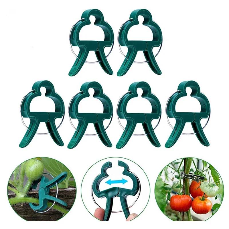 

20PCS Adjustable Plant Fixed Clips Reusable Greenhouse Bracket Fixing Stems Flower Vine Vegetables Tomatoes Fastener Garden Tool