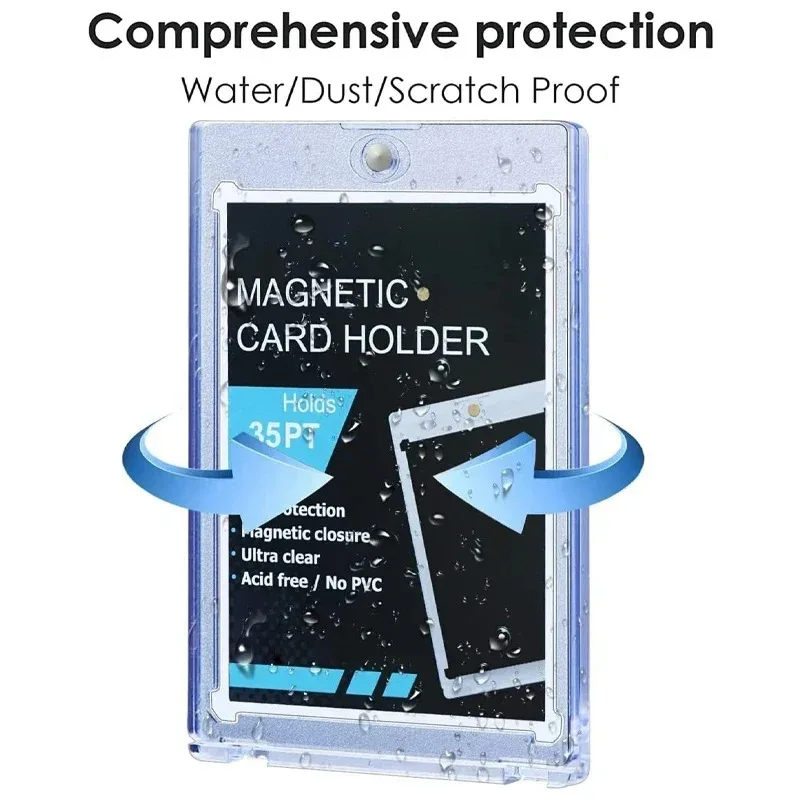 35pt suporte magnético photocard kpop ídolo protetor de cartão de foto uv caso de exibição cartão de negociação anime jogo estrela cartão um toque titular