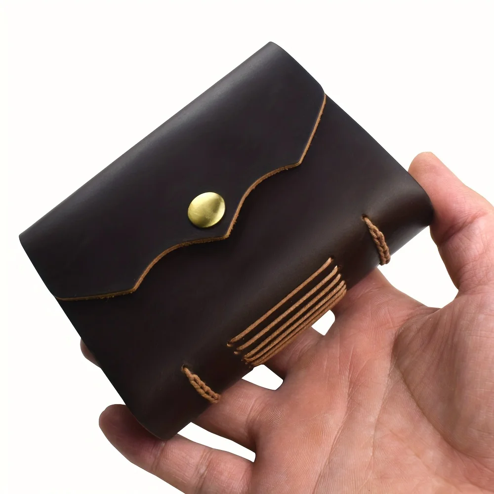Retro Leather Note Book Note-taking Drawing Sketchbook Button Notepad Cowhide Notebook 160 Sheets Craft Paper Traveler Journal