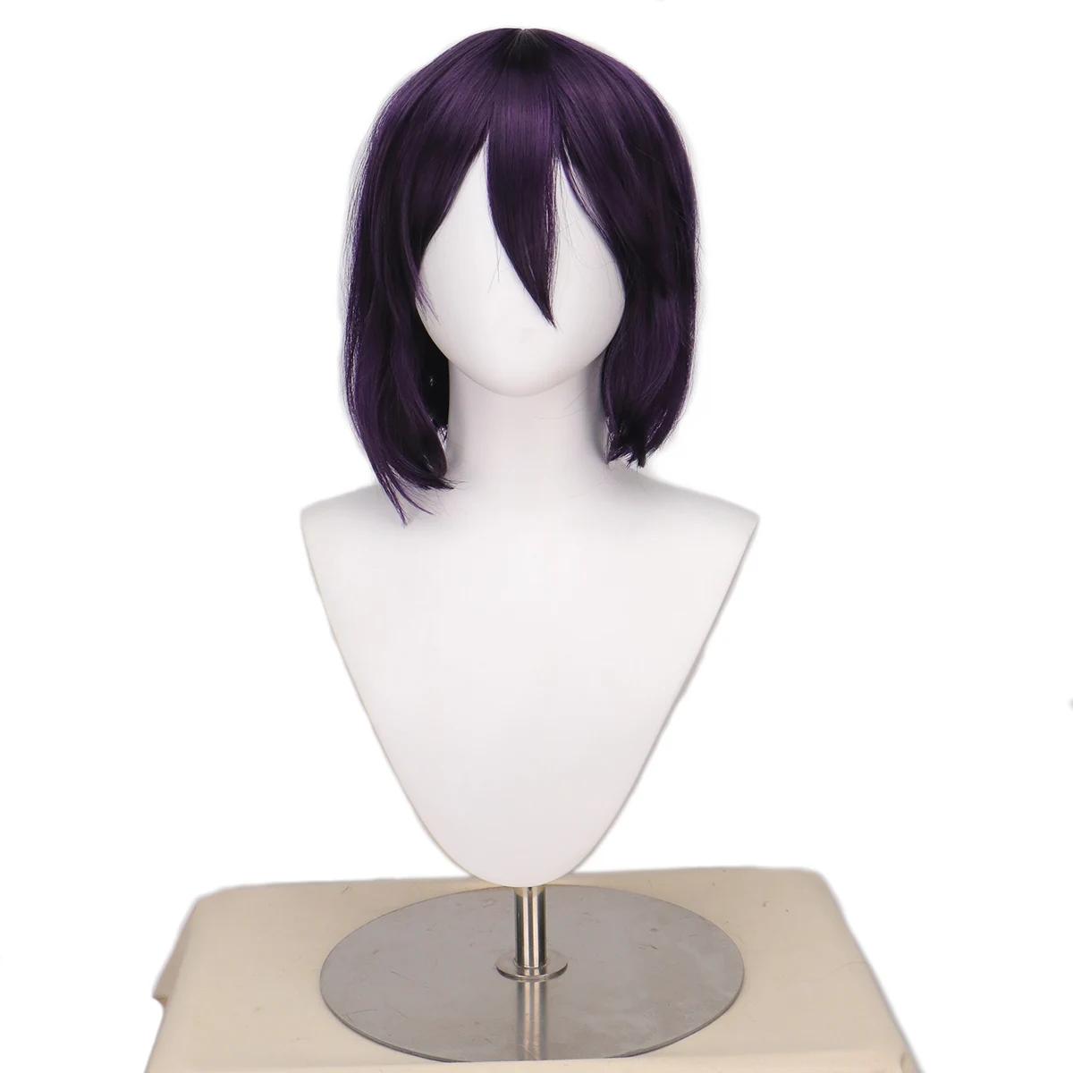 Anime ZOMBIE LAND SAGA Short Black Purple Cosplay Wigs Cos Ai Mizuno‌ Hair Heat Resistant Fiber Synthetic Hair Halloween Cos