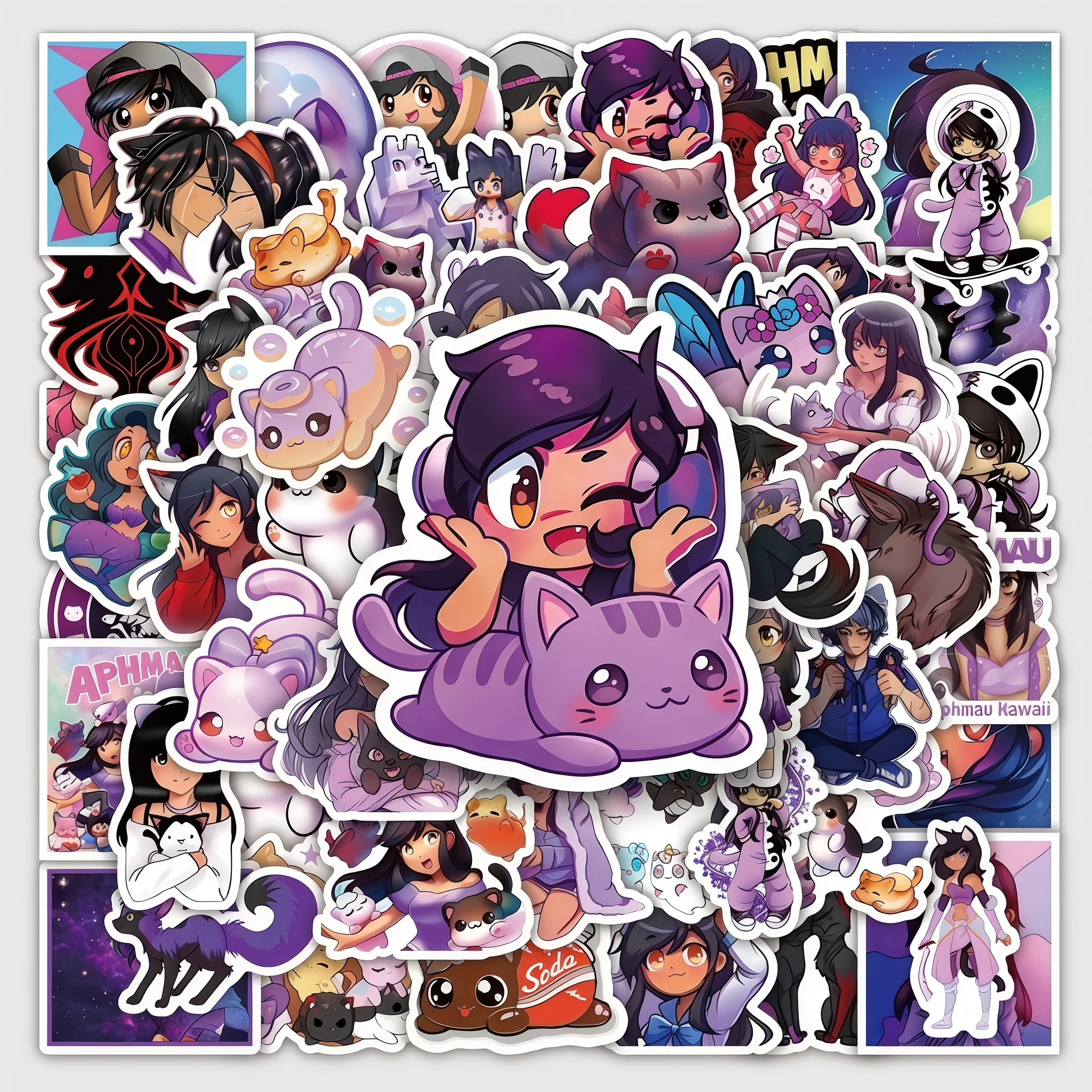 Aphmau Stickers Robot Waterproof Sticker DIY Phone Luggage Laptop Guitar Sticker Kids Toy for Kids Toys Gifts