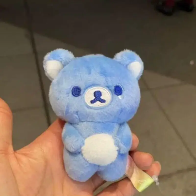 LLavero colgante de muñeca de Anime Rilakkuma de dibujos animados, piezas DIY, muñeco de oso bonito, bolsa de juguete, accesorios, oso de lágrimas azules, regalos de cumpleaños