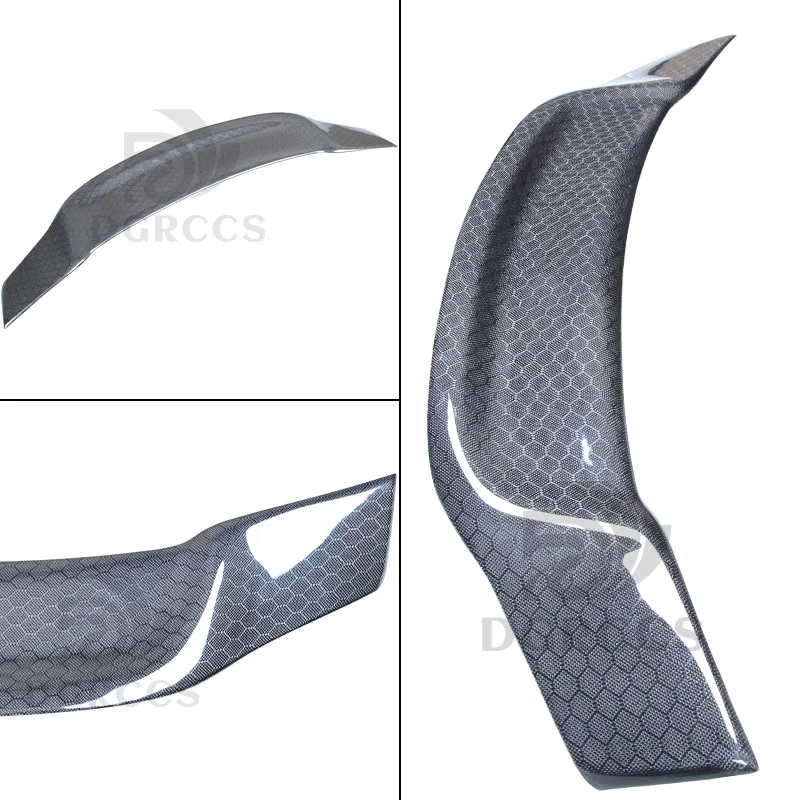 For Mercedes-Benz C-Class W204 C204 2Door Coupe R Style Carbon Fiber Rear Spoiler Trunk Wing 2012-2015 Honeycomb carbon